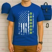 Pickleball Cool Gift American Flag Pickleball Player Gift Cute Gift T-Shirt thumb 6