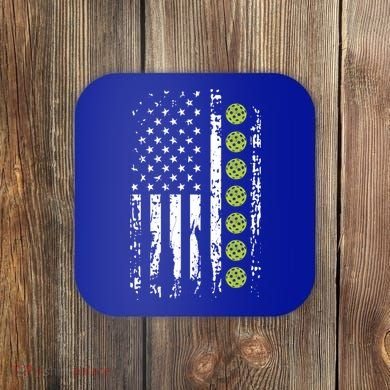 Pickleball Cool Gift American Flag Pickleball Player Gift Cute Gift Coaster