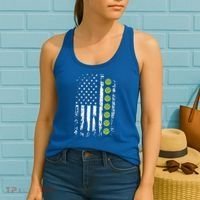 Pickleball Cool Gift American Flag Pickleball Player Gift Cute Gift Women's Tank Top thumb 2