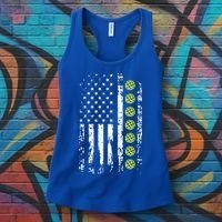 Pickleball Cool Gift American Flag Pickleball Player Gift Cute Gift Women's Tank Top thumb 3