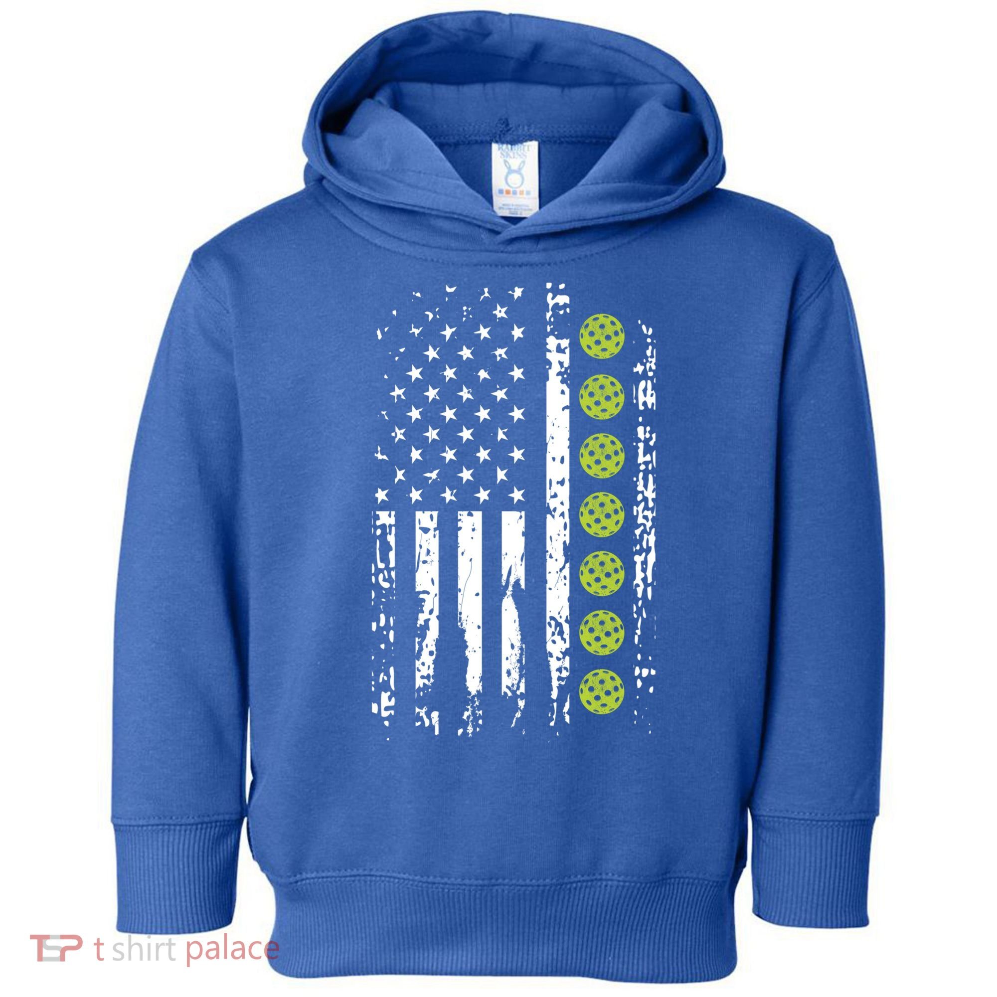 Pickleball Cool Gift American Flag Pickleball Player Gift Cute Gift Toddler Hoodie
