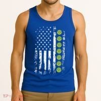 Pickleball Cool Gift American Flag Pickleball Player Gift Cute Gift Tank Top thumb 3