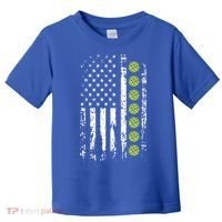 Pickleball Cool Gift American Flag Pickleball Player Gift Cute Gift Toddler T-Shirt thumb 0