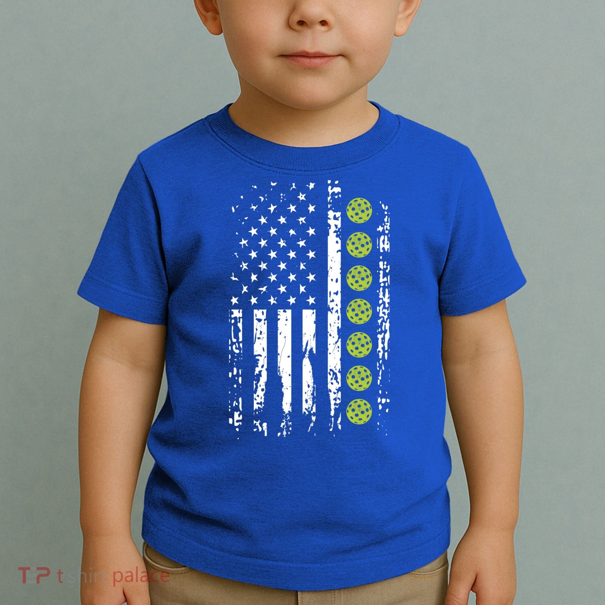Pickleball Cool Gift American Flag Pickleball Player Gift Cute Gift Toddler T-Shirt