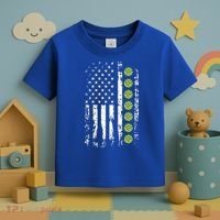 Pickleball Cool Gift American Flag Pickleball Player Gift Cute Gift Toddler T-Shirt thumb 3