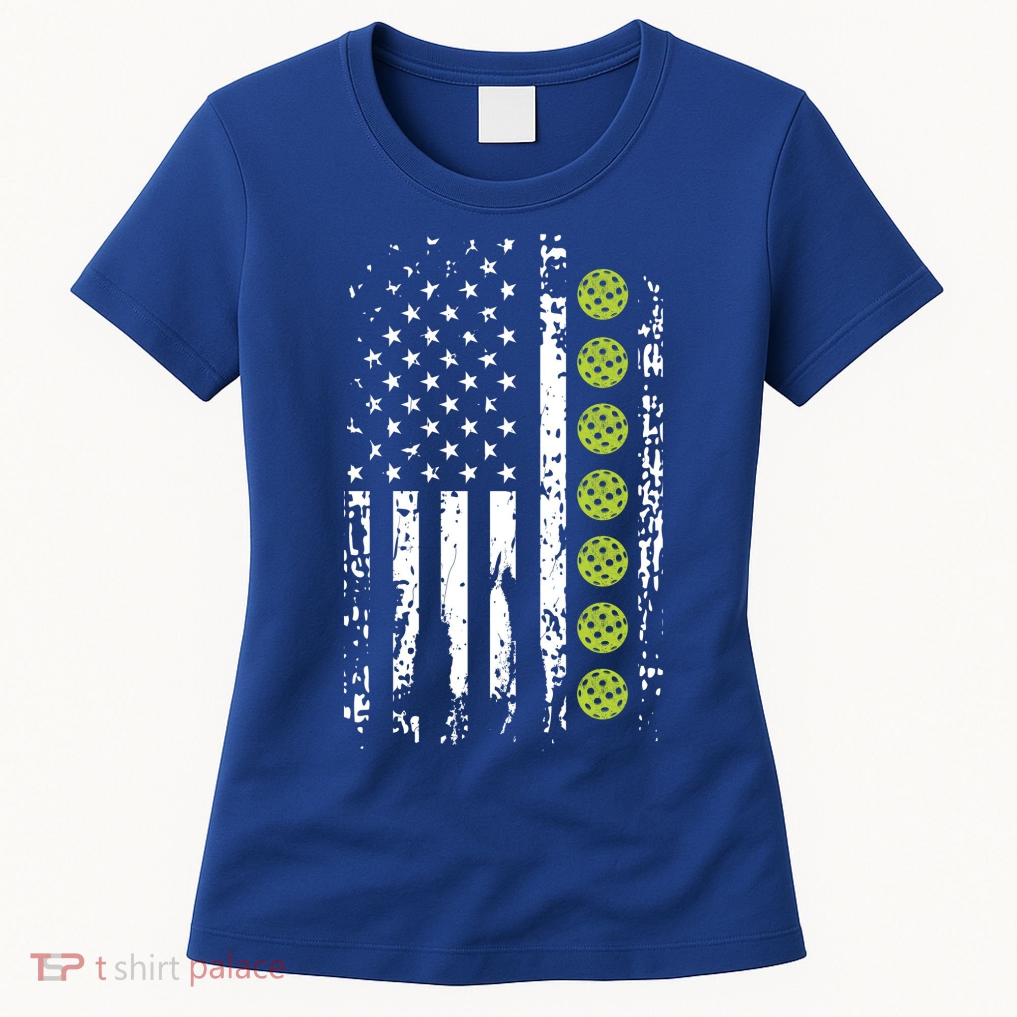 Pickleball Cool Gift American Flag Pickleball Player Gift Cute Gift Women's T-Shirt