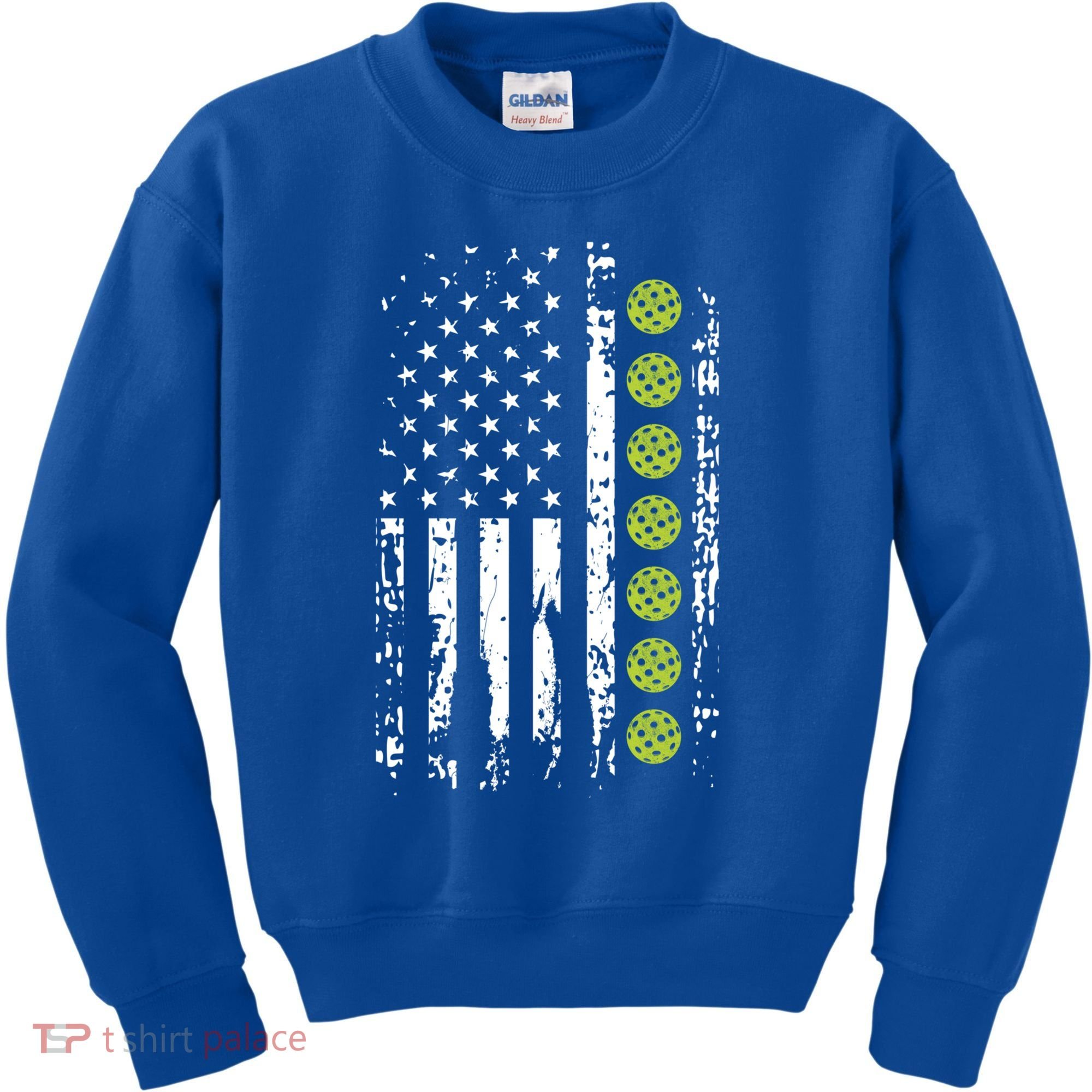 Pickleball Cool Gift American Flag Pickleball Player Gift Cute Gift Kids Sweatshirt
