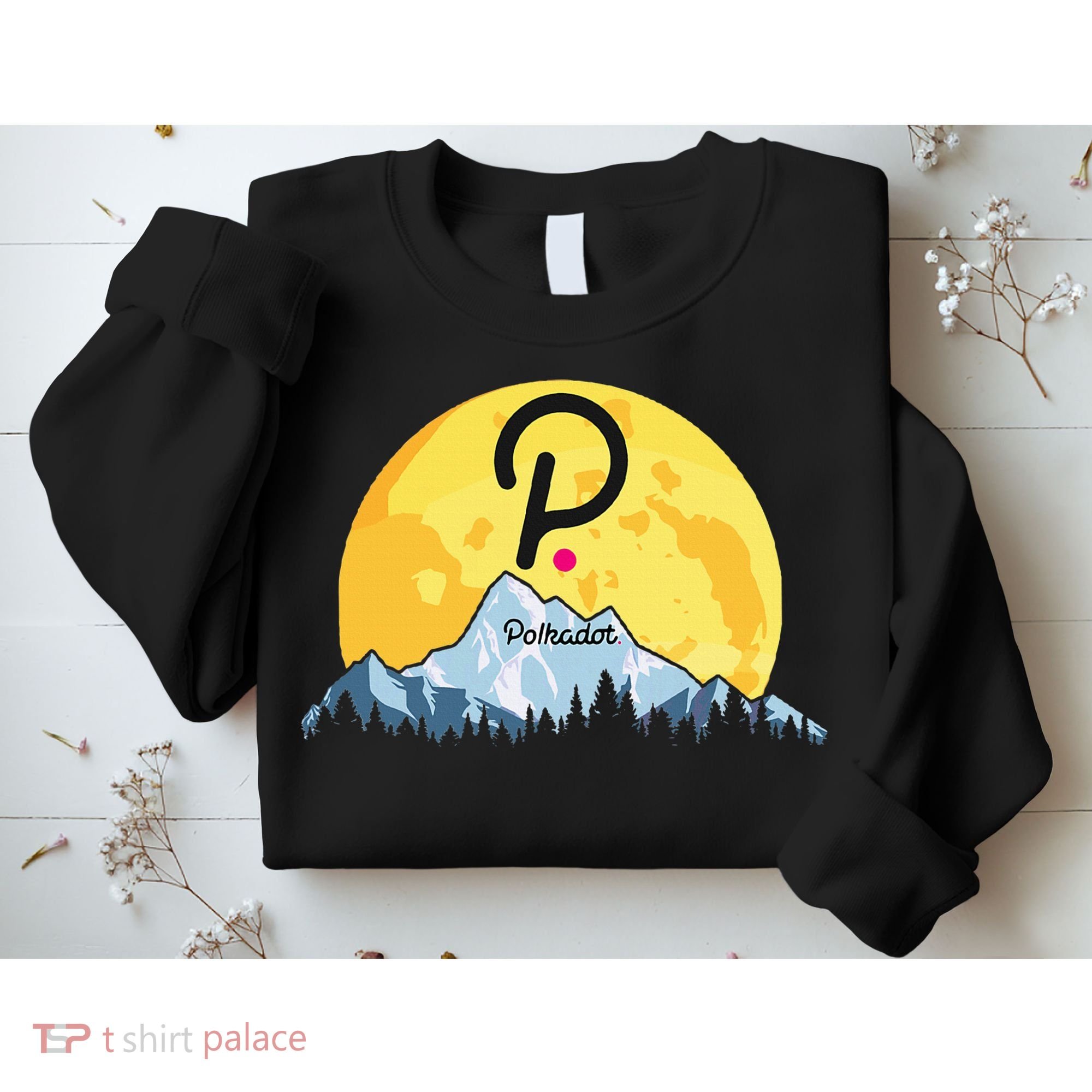 Polkadot Crypto Giant Moon Coin Dot Logo Cryptocurrency Sweatshirt