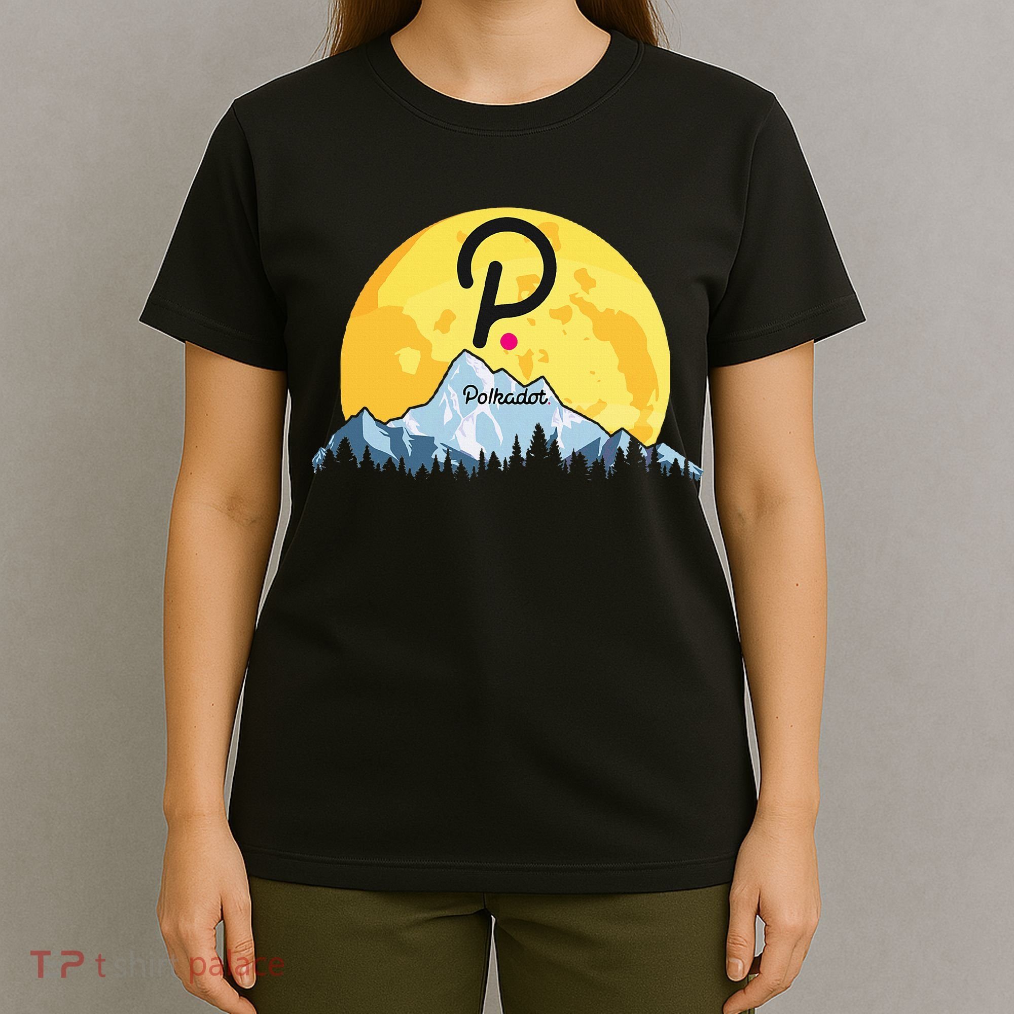 Polkadot Crypto Giant Moon Coin Dot Logo Cryptocurrency T-Shirt