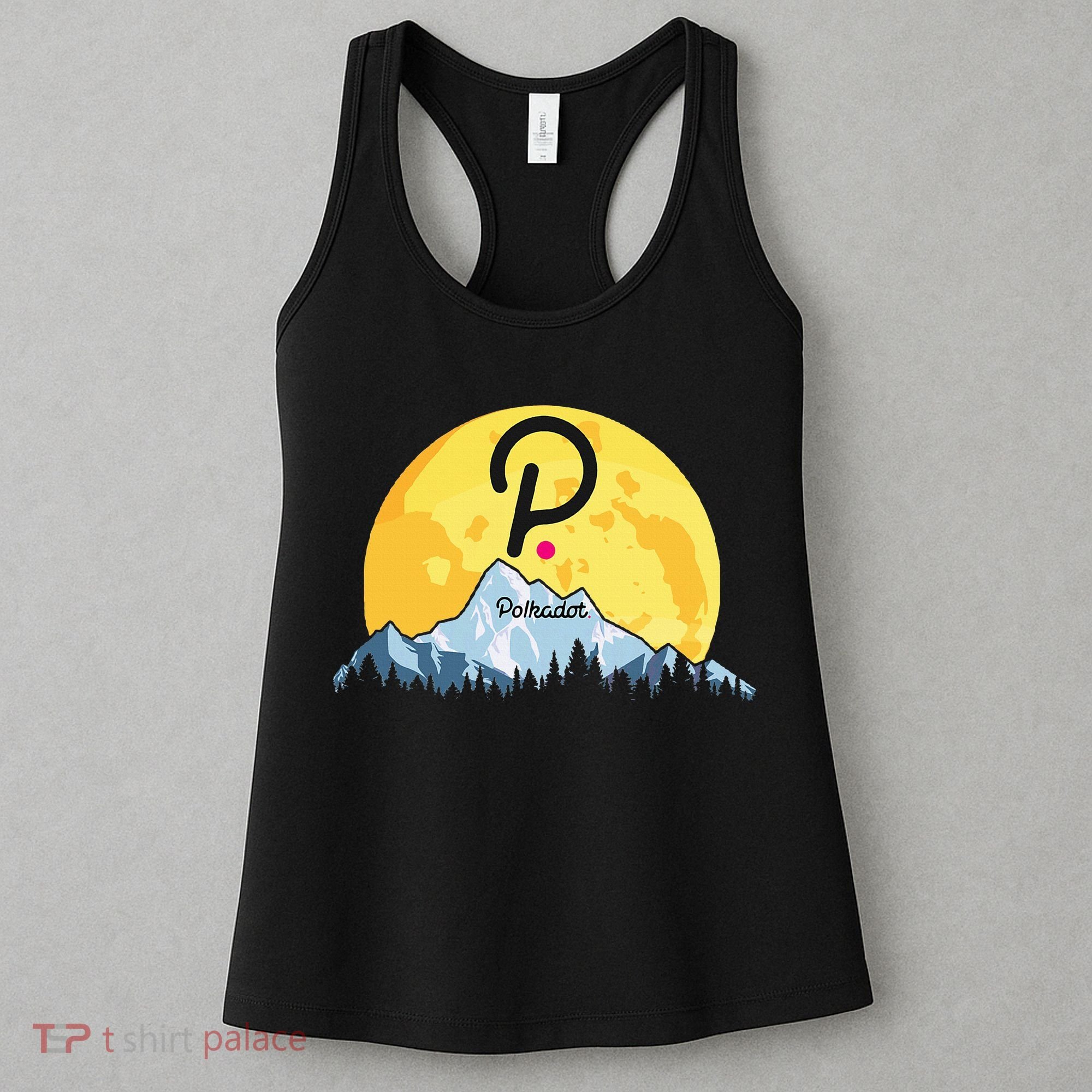 Polkadot Crypto Giant Moon Coin Dot Logo Cryptocurrency Women's Tank Top