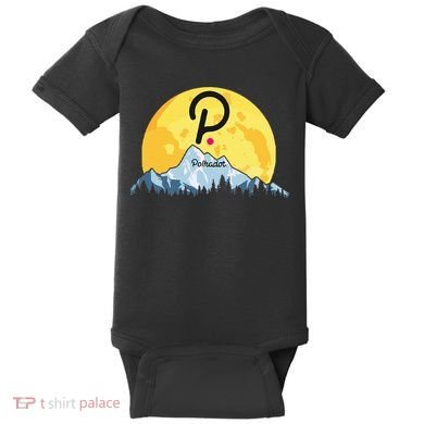 Polkadot Crypto Giant Moon Coin Dot Logo Cryptocurrency Baby Bodysuit