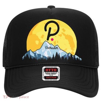 Polkadot Crypto Giant Moon Coin Dot Logo Cryptocurrency Hat