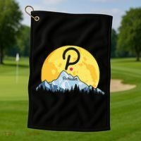 Polkadot Crypto Giant Moon Coin Dot Logo Cryptocurrency Golf Towel thumb 1