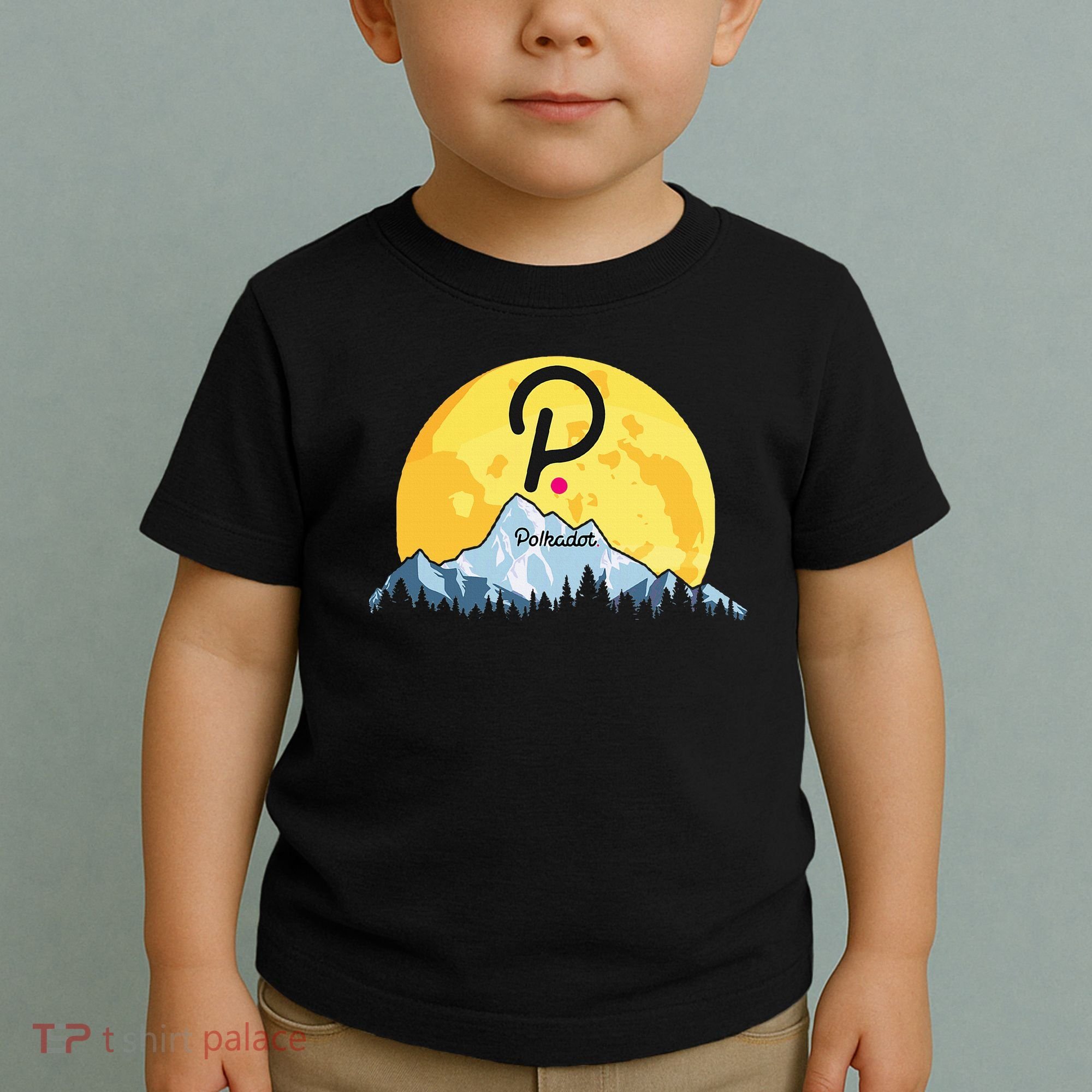 Polkadot Crypto Giant Moon Coin Dot Logo Cryptocurrency Toddler T-Shirt