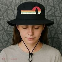 Penguin Cute Gift Retro Style Gift Bucket Hat thumb 3