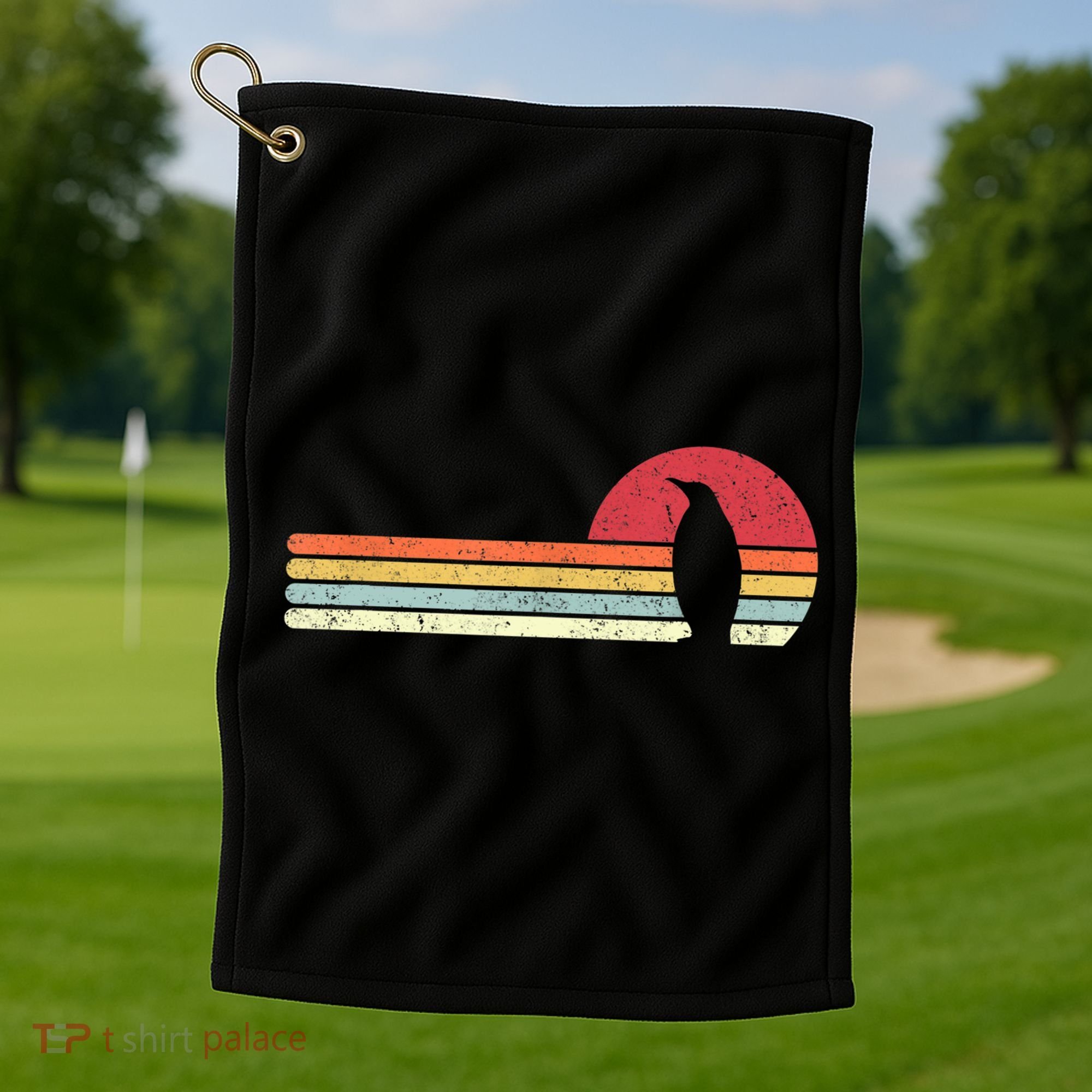 Penguin Cute Gift Retro Style Gift Golf Towel