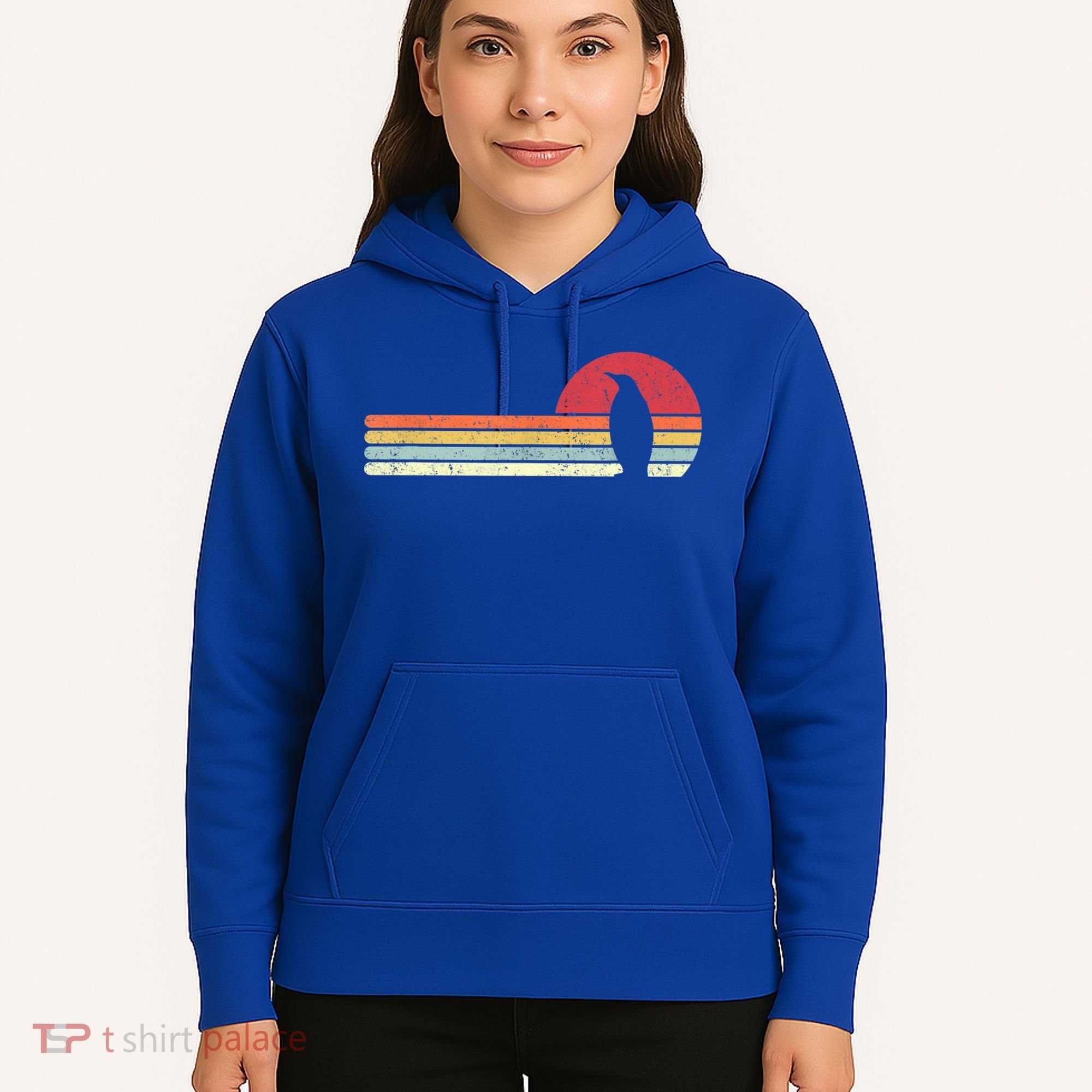 Penguin Cute Gift Retro Style Gift Hoodie