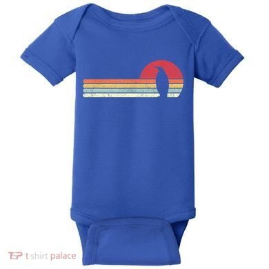 Penguin Cute Gift Retro Style Gift Baby Bodysuit