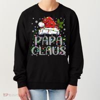 Papa Claus Gift For Christmas Lights Women's Sweatshirt thumb 0