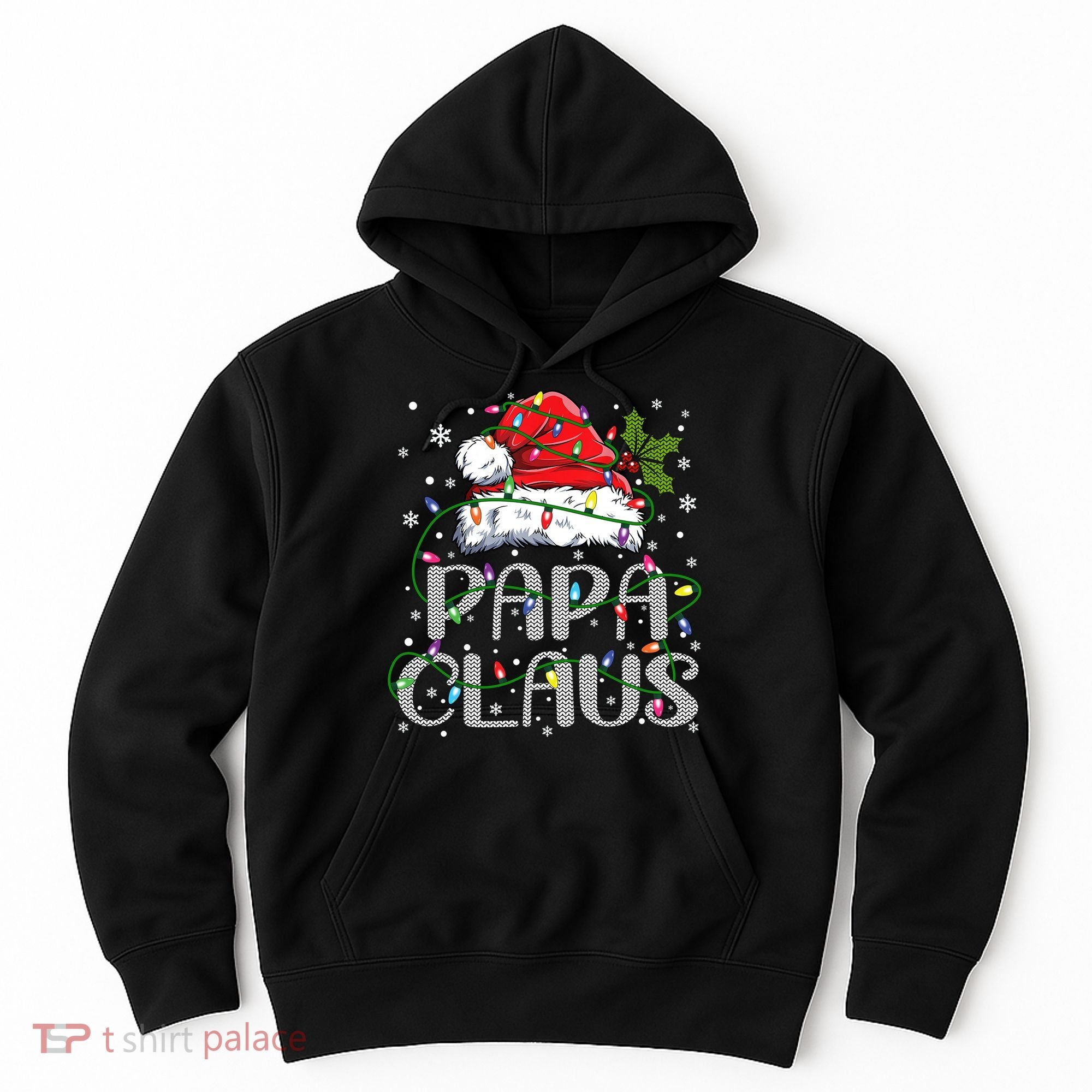 Papa Claus Gift For Christmas Lights Hoodie