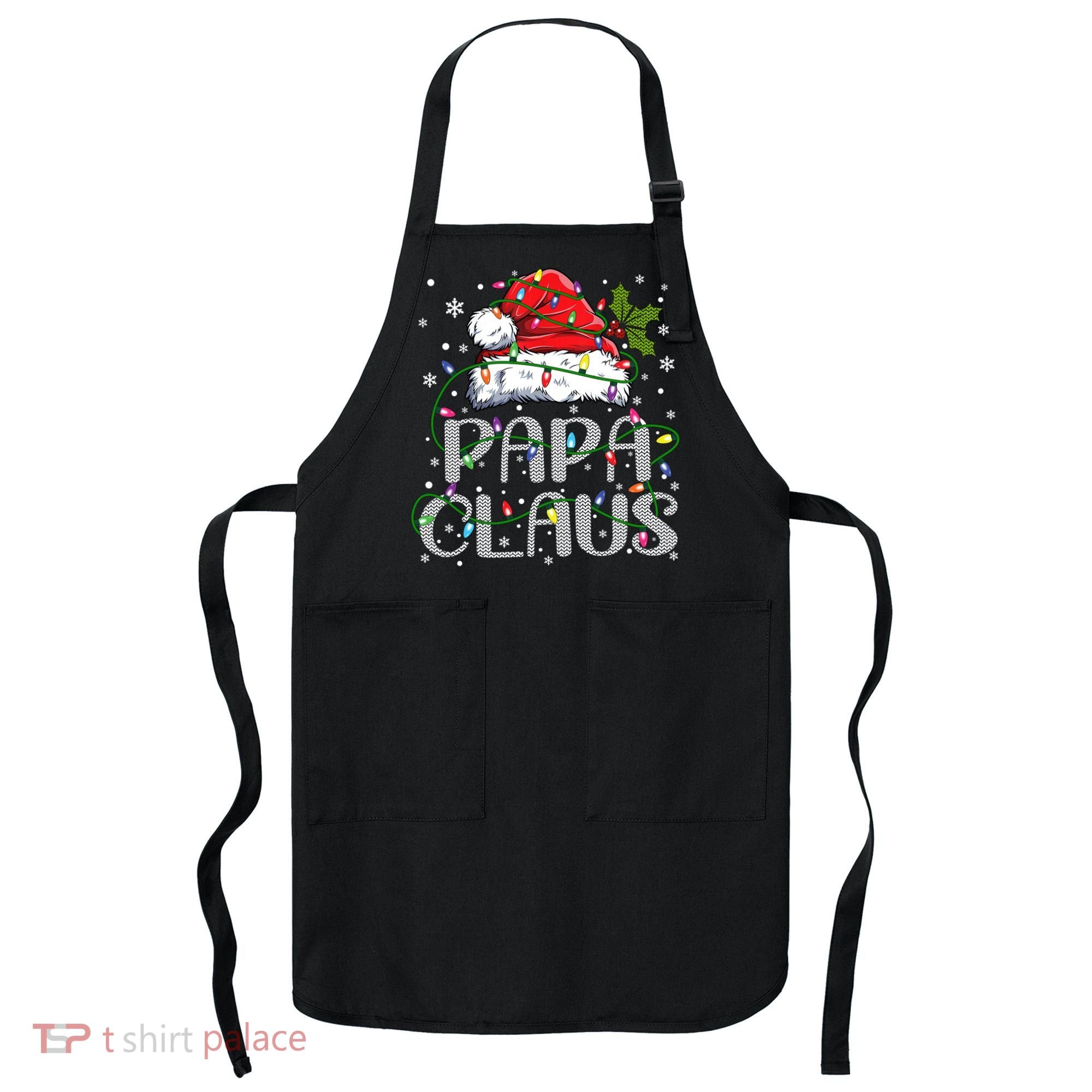 Papa Claus Gift For Christmas Lights Apron