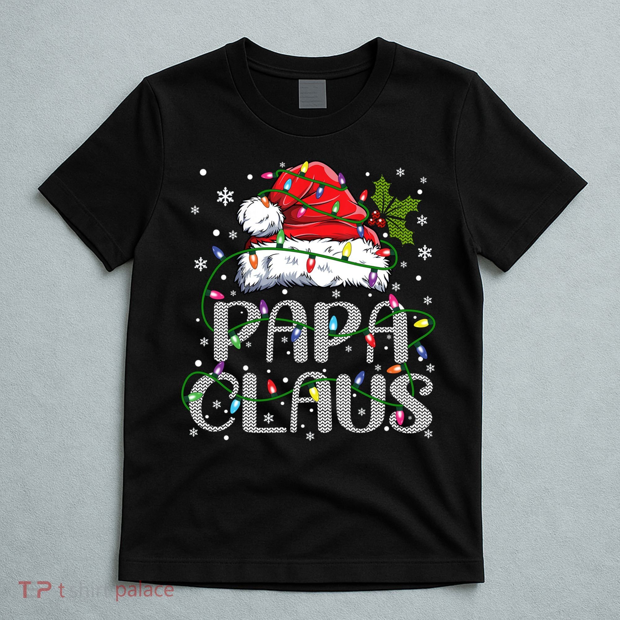 Papa Claus Gift For Christmas Lights T-Shirt