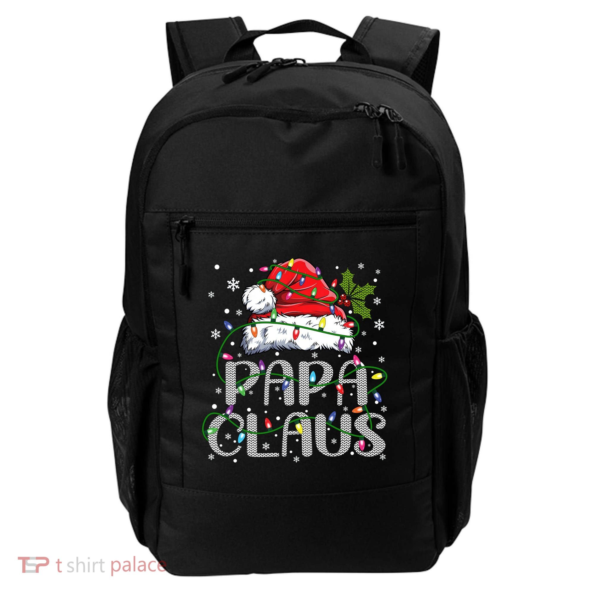 Papa Claus Gift For Christmas Lights Backpack