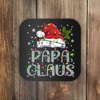 Papa Claus Gift For Christmas Lights Coaster thumb 0