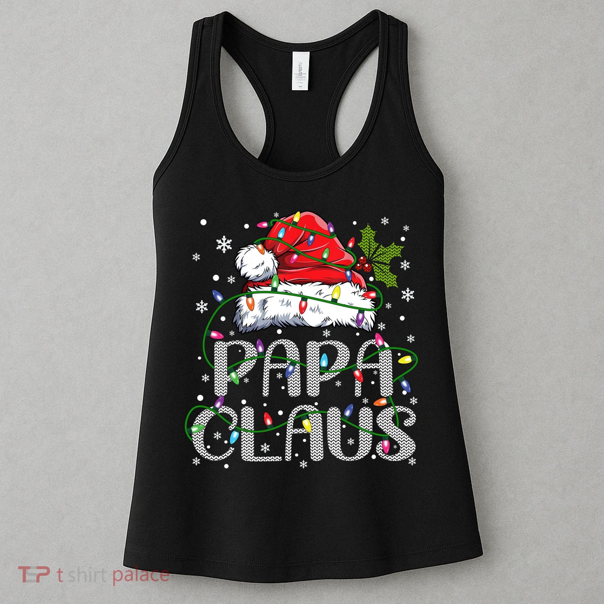 Papa Claus Gift For Christmas Lights Women's Tank Top