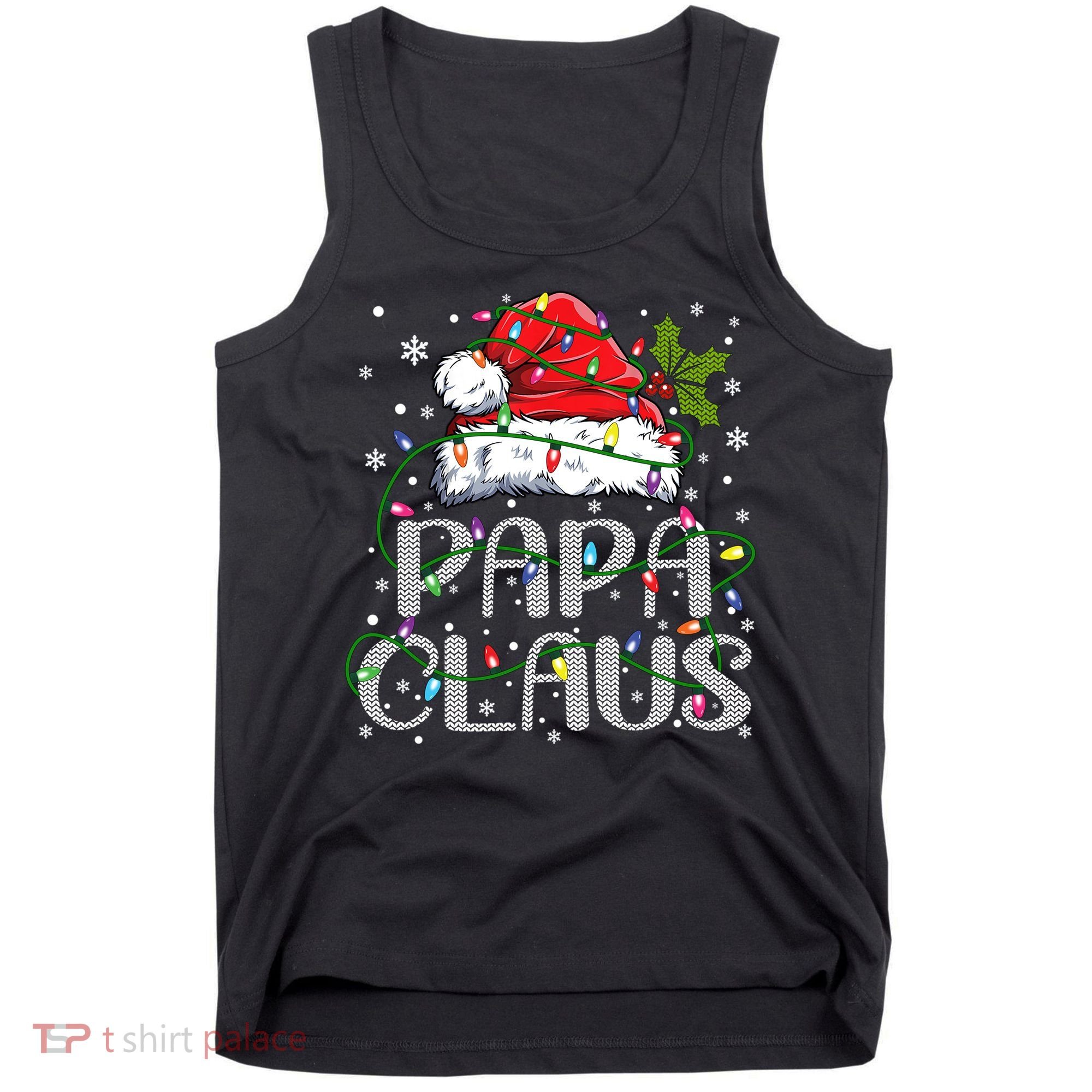 Papa Claus Gift For Christmas Lights Tank Top