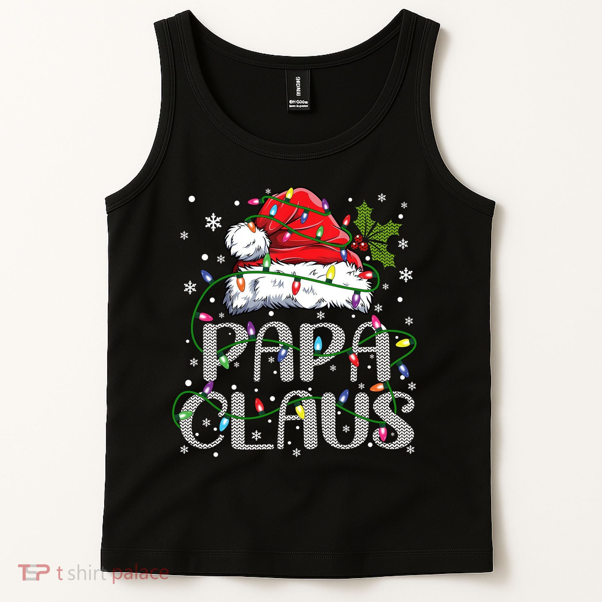Papa Claus Gift For Christmas Lights Tank Top