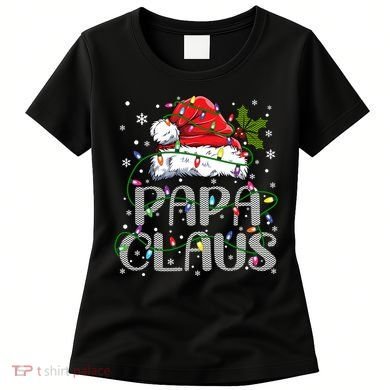 Papa Claus Gift For Christmas Lights Women's T-Shirt