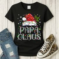 Papa Claus Gift For Christmas Lights Women's T-Shirt thumb 3