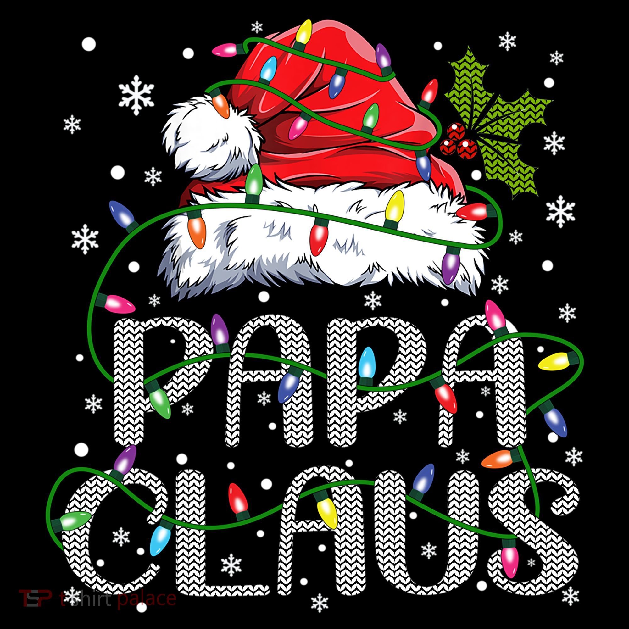Papa Claus Gift For Christmas Lights Kids Sweatshirt