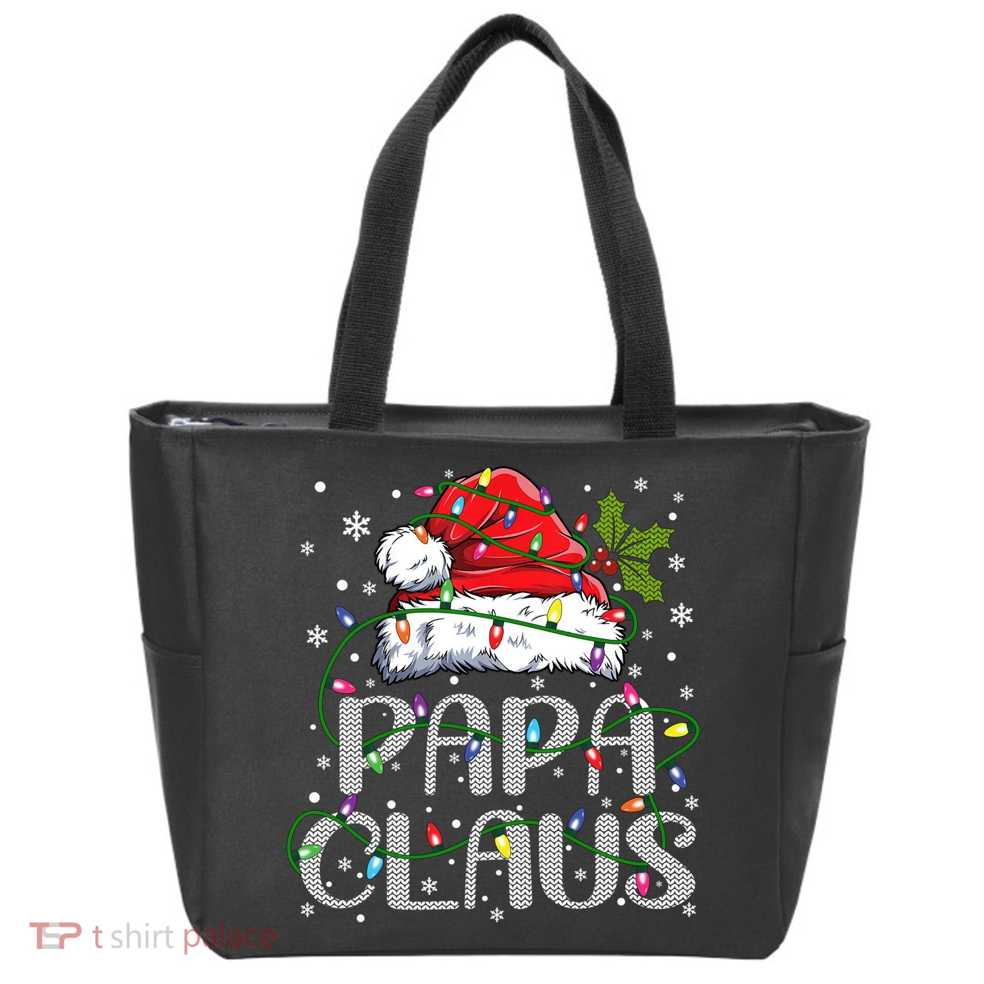 Papa Claus Gift For Christmas Lights Tote Bag