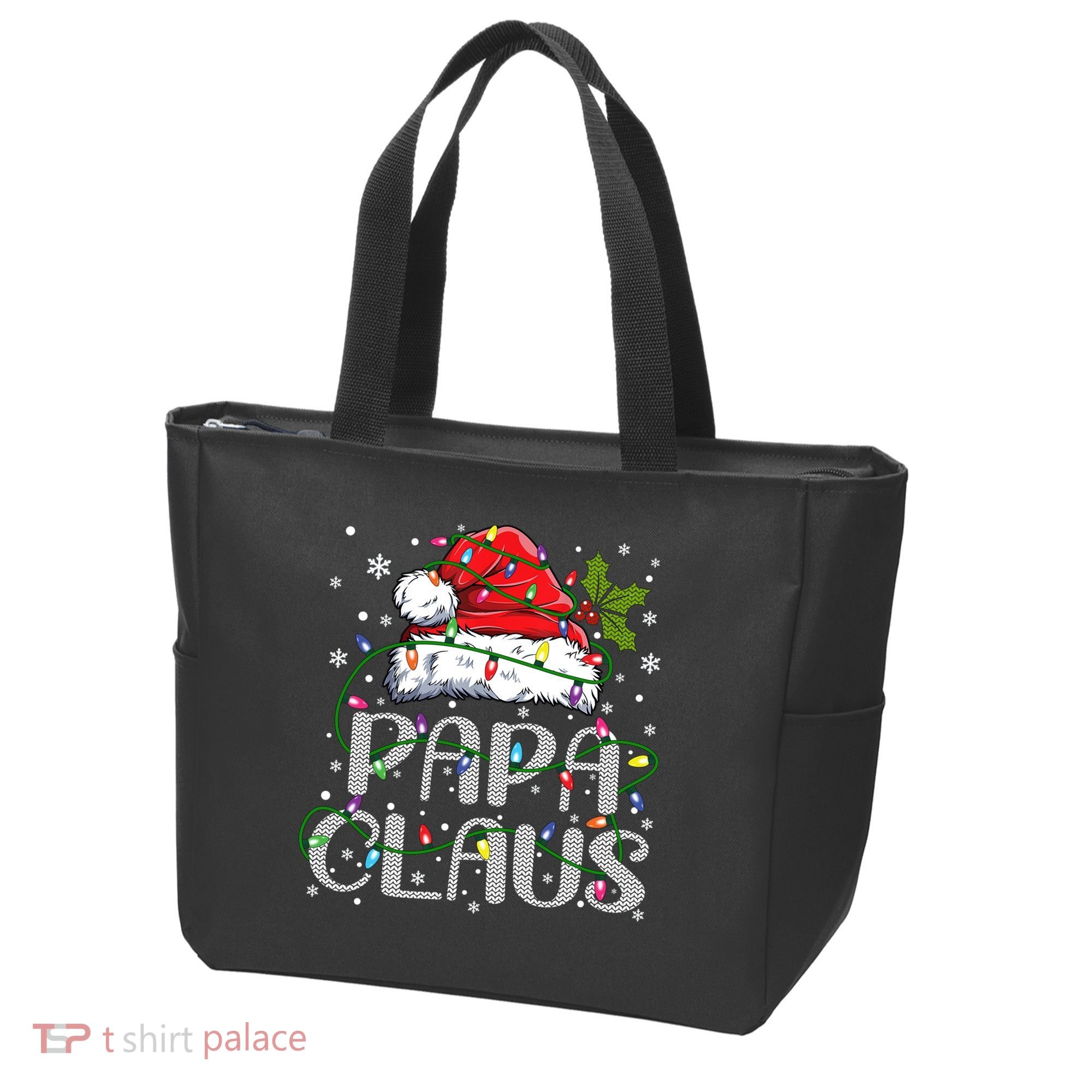 Papa Claus Gift For Christmas Lights Tote Bag