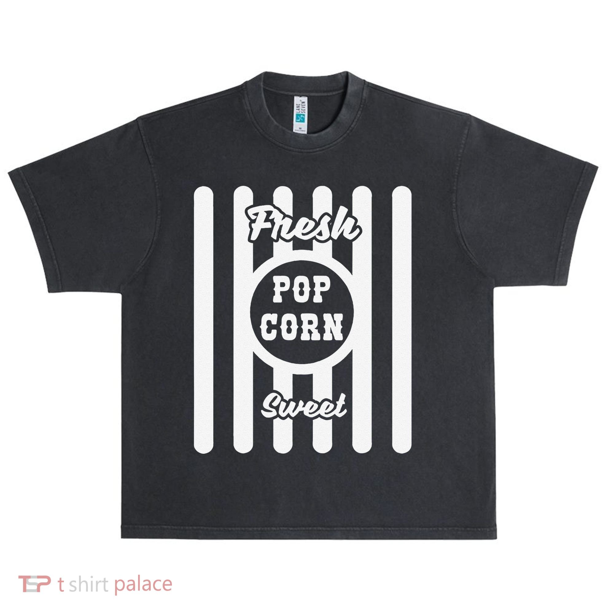Popcorn Carnival Halloween Cinema Urban Oversized Heavyweight T-Shirt