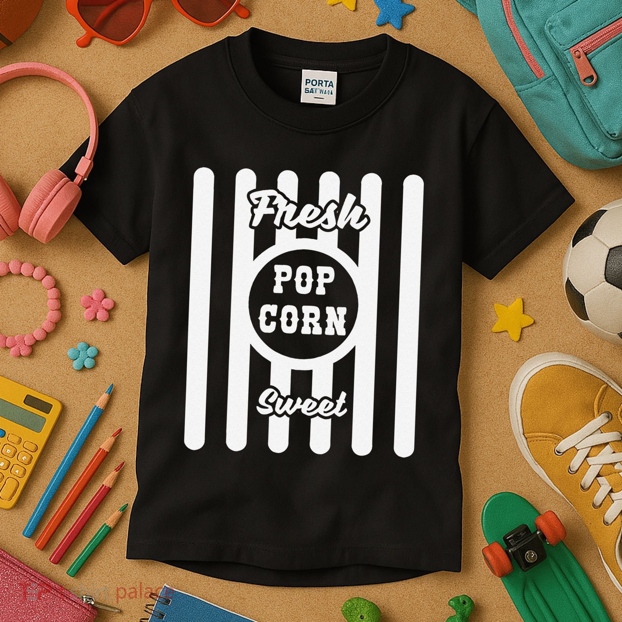 Popcorn Carnival Halloween Cinema Kids T-Shirt