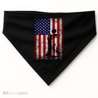 Patriotic Coon Hunting Dogs American Flag Gift USA-Made Doggie Bandana thumb 0