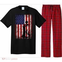 Patriotic Coon Hunting Dogs American Flag Gift Pajama Set thumb 0