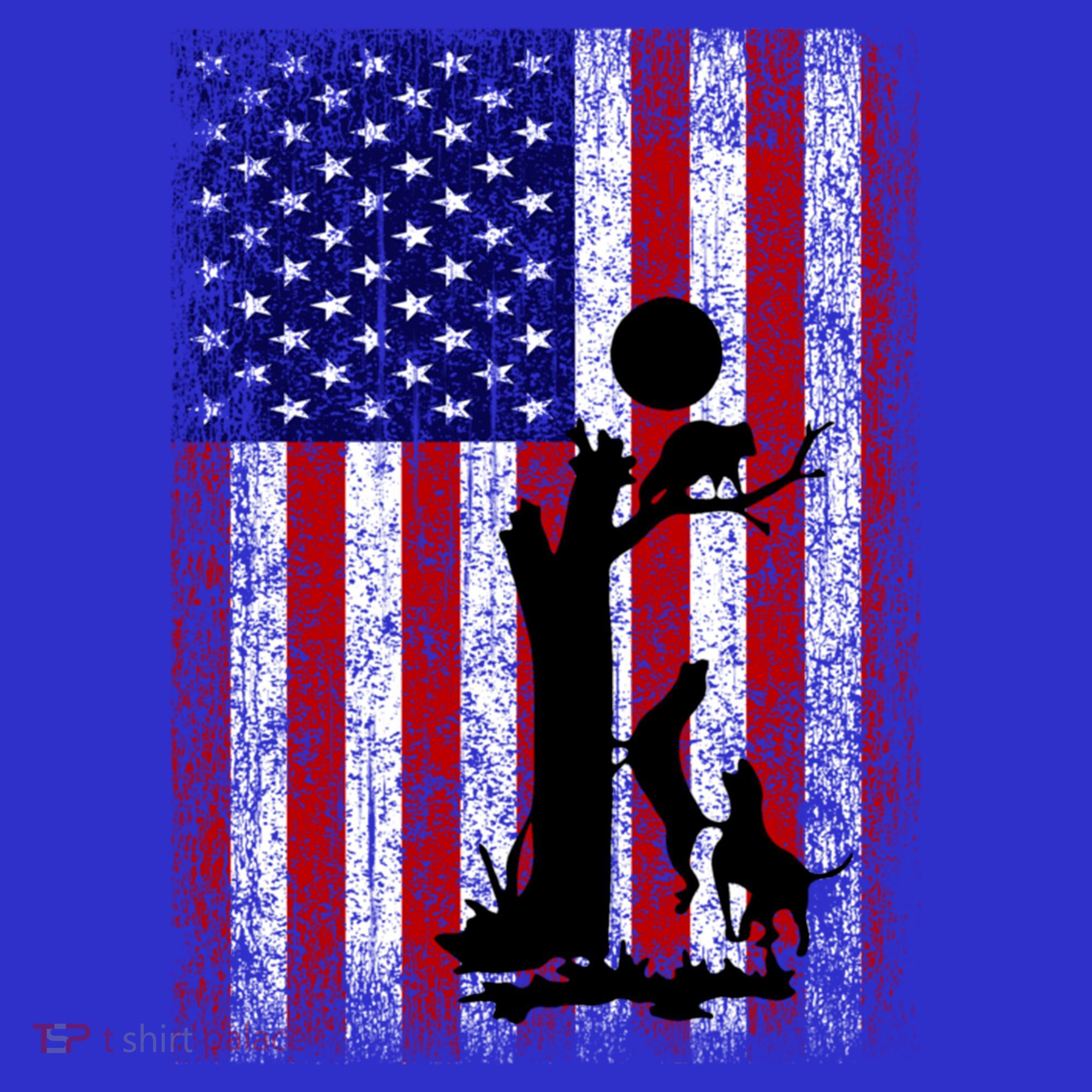 Patriotic Coon Hunting Dogs American Flag Gift Long Sleeve Shirt