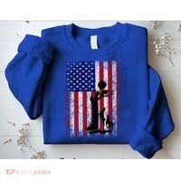 Patriotic Coon Hunting Dogs American Flag Gift Sweatshirt thumb 2