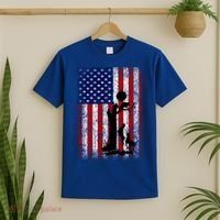 Patriotic Coon Hunting Dogs American Flag Gift T-Shirt thumb 2