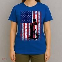 Patriotic Coon Hunting Dogs American Flag Gift T-Shirt thumb 4