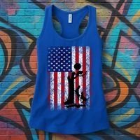 Patriotic Coon Hunting Dogs American Flag Gift Women's Tank Top thumb 3