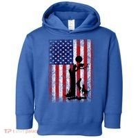 Patriotic Coon Hunting Dogs American Flag Gift Toddler Hoodie thumb 0