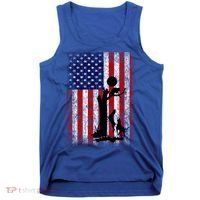 Patriotic Coon Hunting Dogs American Flag Gift Tank Top thumb 0