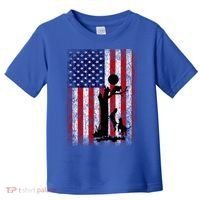 Patriotic Coon Hunting Dogs American Flag Gift Toddler T-Shirt thumb 0