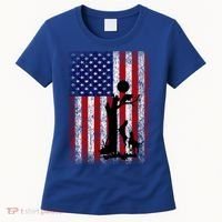 Patriotic Coon Hunting Dogs American Flag Gift Women's T-Shirt thumb 0