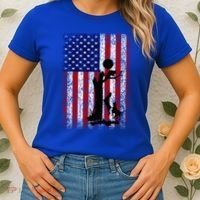Patriotic Coon Hunting Dogs American Flag Gift Women's T-Shirt thumb 2